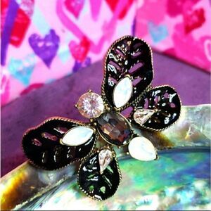 New Black Butterfly Brooch Pin
